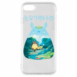 Чехол для iPhone 8 Тоторо на рыбалке - PrintSalon