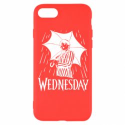 Чохол для iPhone SE 2020 Венздей Вдамс и зонт - PrintSalon