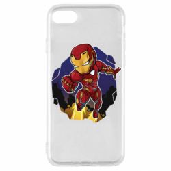 Чехол для iPhone SE 2022 Flying Iron man - PrintSalon
