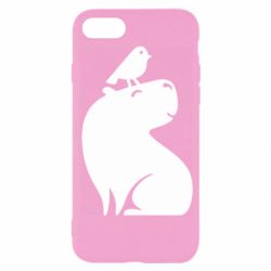 Чохол для iPhone SE 2022 Копібара та Пташка - PrintSalon