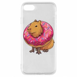 Чехол для iPhone SE 2022 Пончик с капибарой - PrintSalon