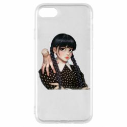 Чехол для iPhone SE 2022 Венсдей и Вещь - PrintSalon