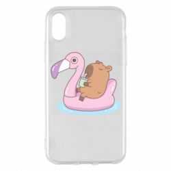 Чехол для iPhone X/Xs Capybara Chilling - PrintSalon