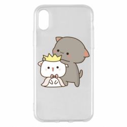 Чехол для iPhone X/Xs Чиби котики - PrintSalon