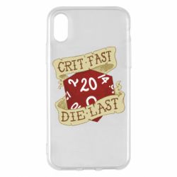 Чехол для iPhone X/Xs Crit fast - die last - PrintSalon