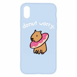 Чехол для iPhone X/Xs Donut Worry - PrintSalon