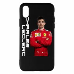 Чехол для iPhone X/Xs F1 Charles Leclerc - PrintSalon