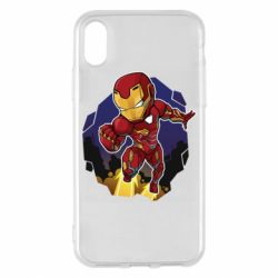 Чехол для iPhone X/Xs Flying Iron man - PrintSalon