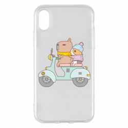 Чехол для iPhone X/Xs Капибара и Морская свинка - PrintSalon