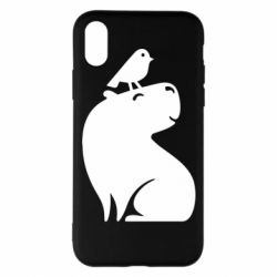 Чохол для iPhone X/Xs Копібара та Пташка - PrintSalon