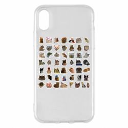Чехол для iPhone X/Xs Коты мем. - PrintSalon
