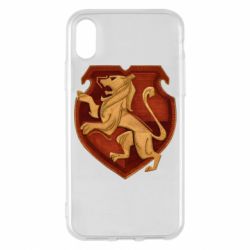 Чехол для iPhone X/Xs Cтарая эмблема Гриффиндор - PrintSalon