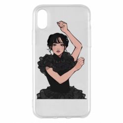 Чехол для iPhone X/Xs Уэнсдей арт - PrintSalon