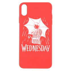 Чохол для iPhone X/Xs Венздей Вдамс и зонт - PrintSalon