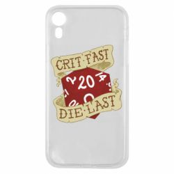 Чехол для iPhone XR Crit fast - die last