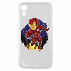 Чехол для iPhone XR Flying Iron man - PrintSalon