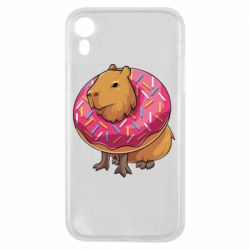Чехол для iPhone XR Пончик с капибарой - PrintSalon
