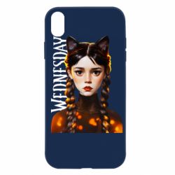 Чехол для iPhone XR Венздей кошка - PrintSalon