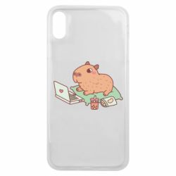 Чехол для iPhone Xs Max Capybara With Laptop - PrintSalon