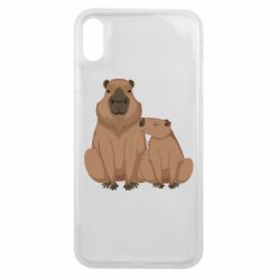 Чехол для iPhone Xs Max Две капибары - PrintSalon