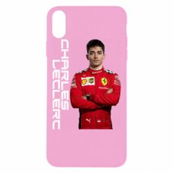Чехол для iPhone Xs Max F1 Charles Leclerc - PrintSalon