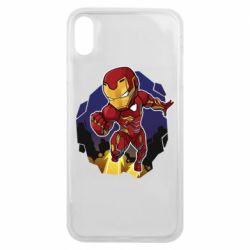 Чехол для iPhone Xs Max Flying Iron man - PrintSalon