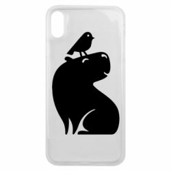 Чохол для iPhone Xs Max Копібара та Пташка - PrintSalon
