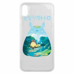 Чехол для iPhone Xs Max Тоторо на рыбалке - PrintSalon