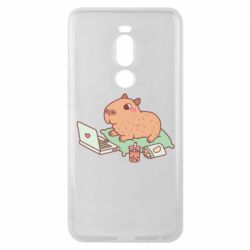 Чехол для Meizu Note 8 Capybara With Laptop - PrintSalon