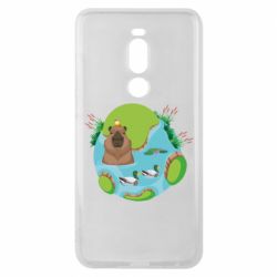 Чехол для Meizu Note 8 Капибара в воде - PrintSalon