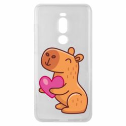 Чехол для Meizu Note 8 Капибара сердечко - PrintSalon