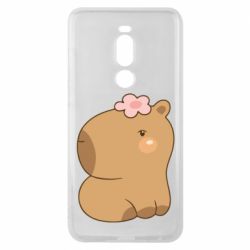 Чохол для Meizu Note 8 Капібара з квіткою - PrintSalon