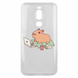 Чехол для Meizu X8 Capybara With Laptop - PrintSalon