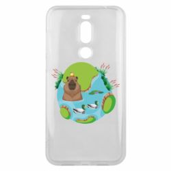 Чехол для Meizu X8 Капибара в воде - PrintSalon