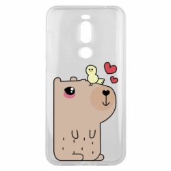 Чехол для Meizu X8 Капибара с цыпленком - PrintSalon