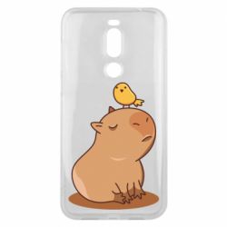Чохол для Meizu X8 Капібара з пташкою
