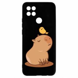 Чехол для Oppo A15s/A15 Капибара с птичкой