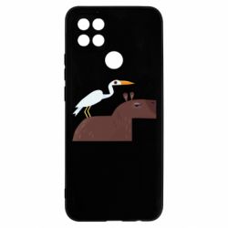 Чехол для Oppo A15s/A15 Капибара с цаплей - PrintSalon