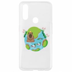 Чехол для Oppo A31 Капибара в воде - PrintSalon