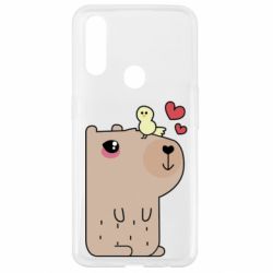 Чехол для Oppo A31 Капибара с цыпленком - PrintSalon