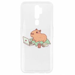 Чехол для Oppo A5/A9 2020 Capybara With Laptop - PrintSalon