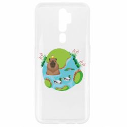 Чехол для Oppo A5/A9 2020 Капибара в воде - PrintSalon