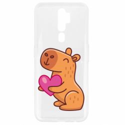 Чехол для Oppo A5/A9 2020 Капибара сердечко - PrintSalon