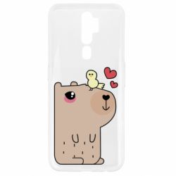 Чехол для Oppo A5/A9 2020 Капибара с цыпленком