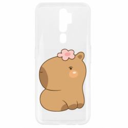 Чехол для Oppo A5/A9 2020 Капибара с цветком