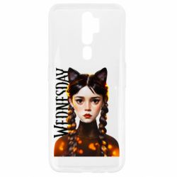 Чехол для Oppo A5/A9 2020 Венздей кошка - PrintSalon