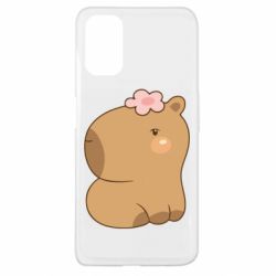 Чохол для Oppo A52 / A72 / A92Капібара з квіткою - PrintSalon