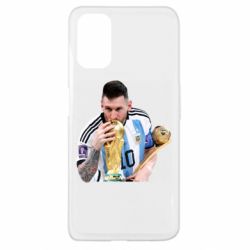 Чехол для Oppo A52/A72/A92 Месси целует кубок