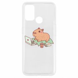 Чехол для Oppo A53/A32/A33 Capybara With Laptop - PrintSalon