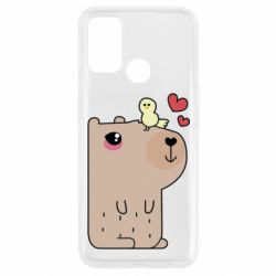 Чехол для Oppo A53/A32/A33 Капибара с цыпленком